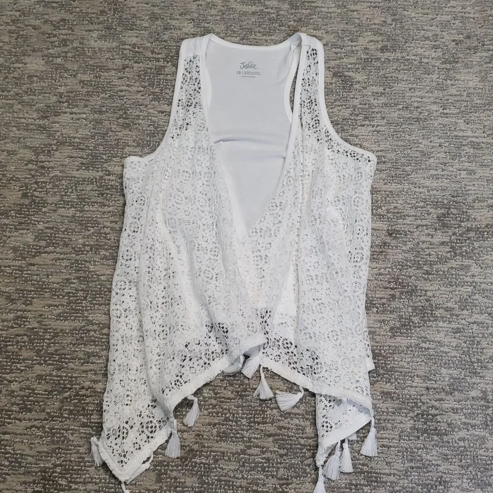 Justice brand girls lace vest